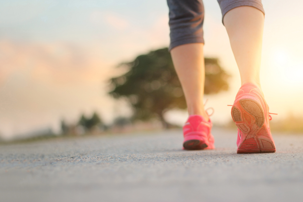 Woman Walking for Midlife Longevity